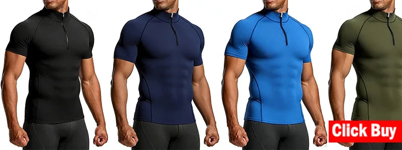 Men’s Compression T-Shirt – Quick Dry Athletic Gym & Running Tee