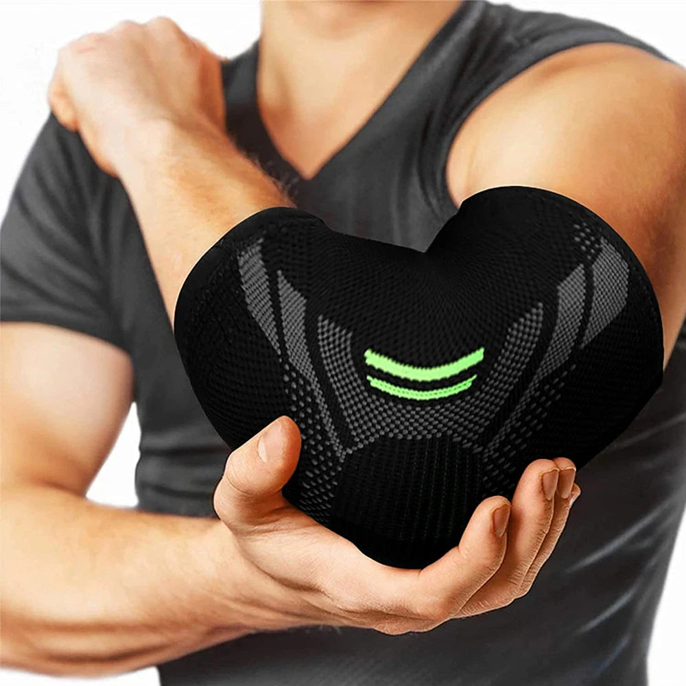 Elastic Sports Elbow Support – Sweat-Absorbing Gym Arm Sleeve & Protective Pad