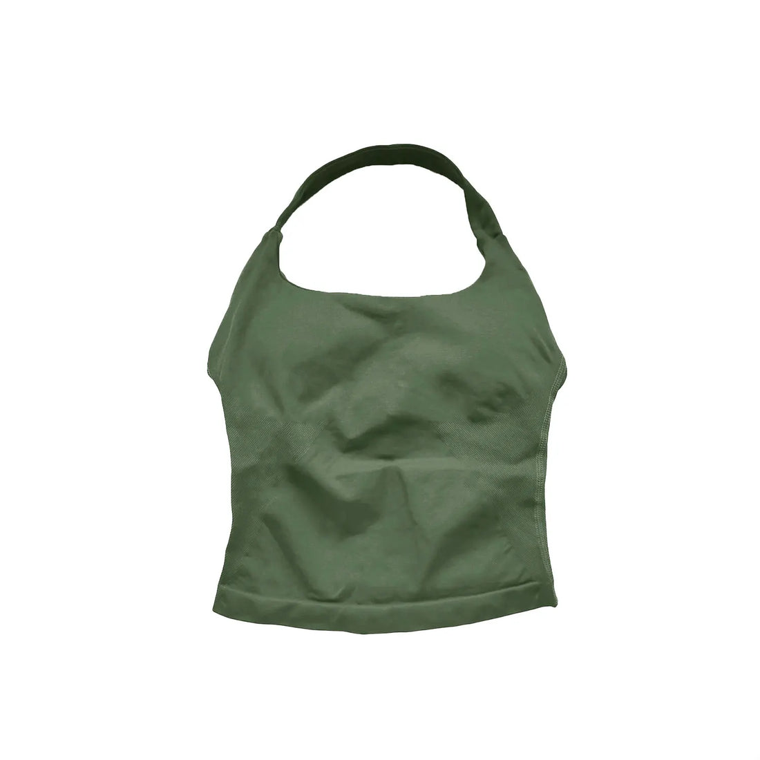 Women’s Gym Halter Top – Longline Strappy Padded Sports Tank