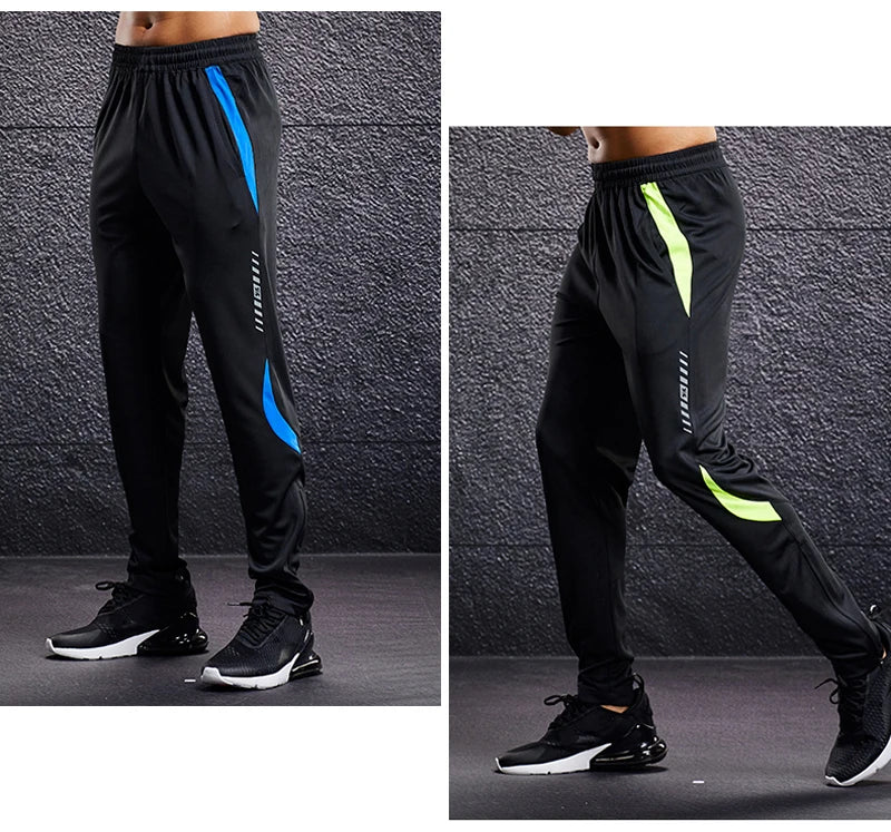 Men’s Sports Jogger Pants – Running & Soccer Training Sweatpants with Zipper Pockets