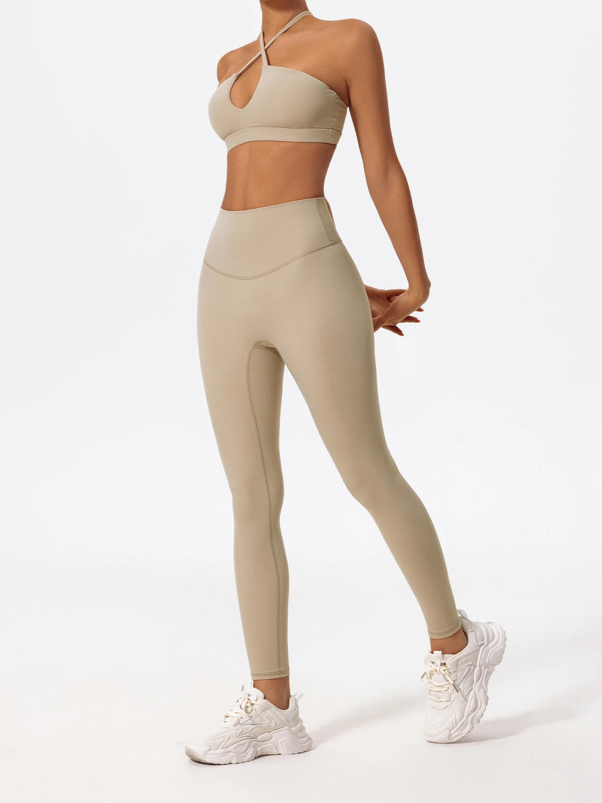 Two-Piece Women’s Sports Set – Cross-Front Yoga & Gym Outfit