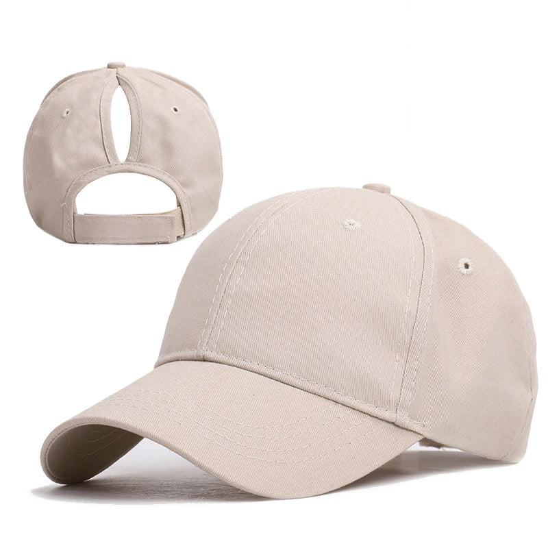 Women’s High Ponytail Baseball Cap – Messy Bun Adjustable Sports Hat