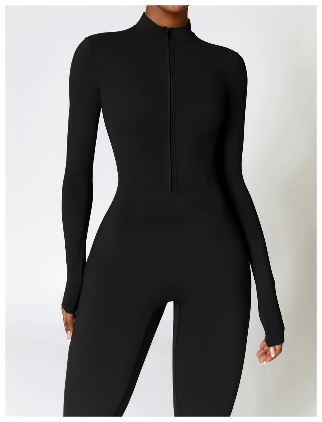 Women’s Winter Plush Yoga Jumpsuit – Fleece-Lined One-Piece Fitness Tracksuit