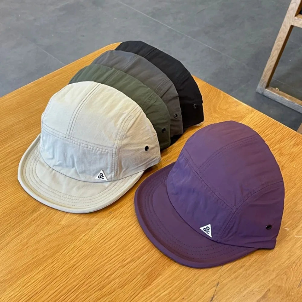 Retro Quick-Dry Short Brim Baseball Cap – Unisex Outdoor Sun Protection Hat