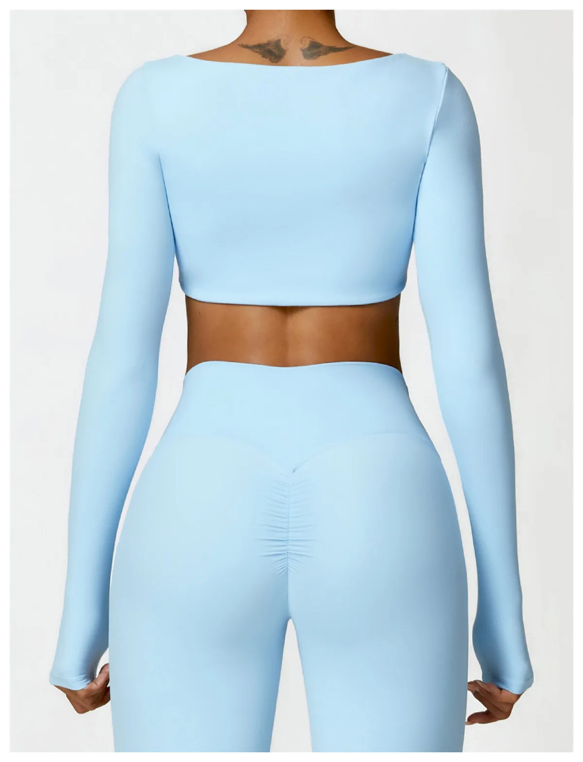 Women’s Quick-Dry Sportswear – Square Neck Fitness Crop Top