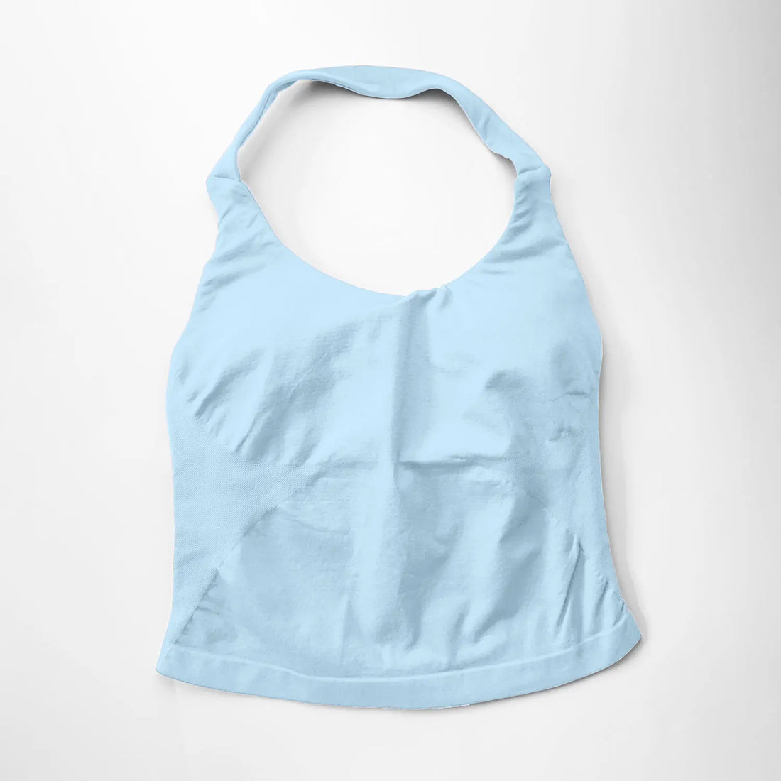 Women’s Gym Halter Top – Longline Strappy Padded Sports Tank