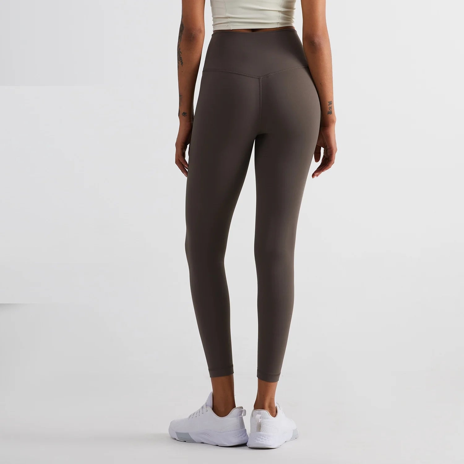 Women’s High-Waist Yoga Leggings – Solid Color Pocket Sports Cropped Pants