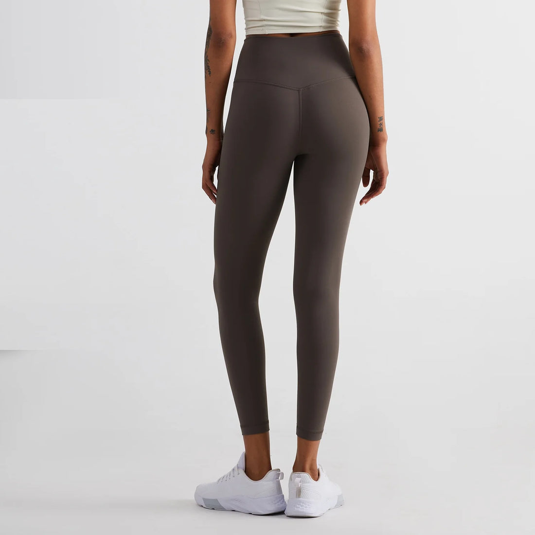Women’s High-Waist Yoga Leggings – Solid Color Pocket Sports Cropped Pants