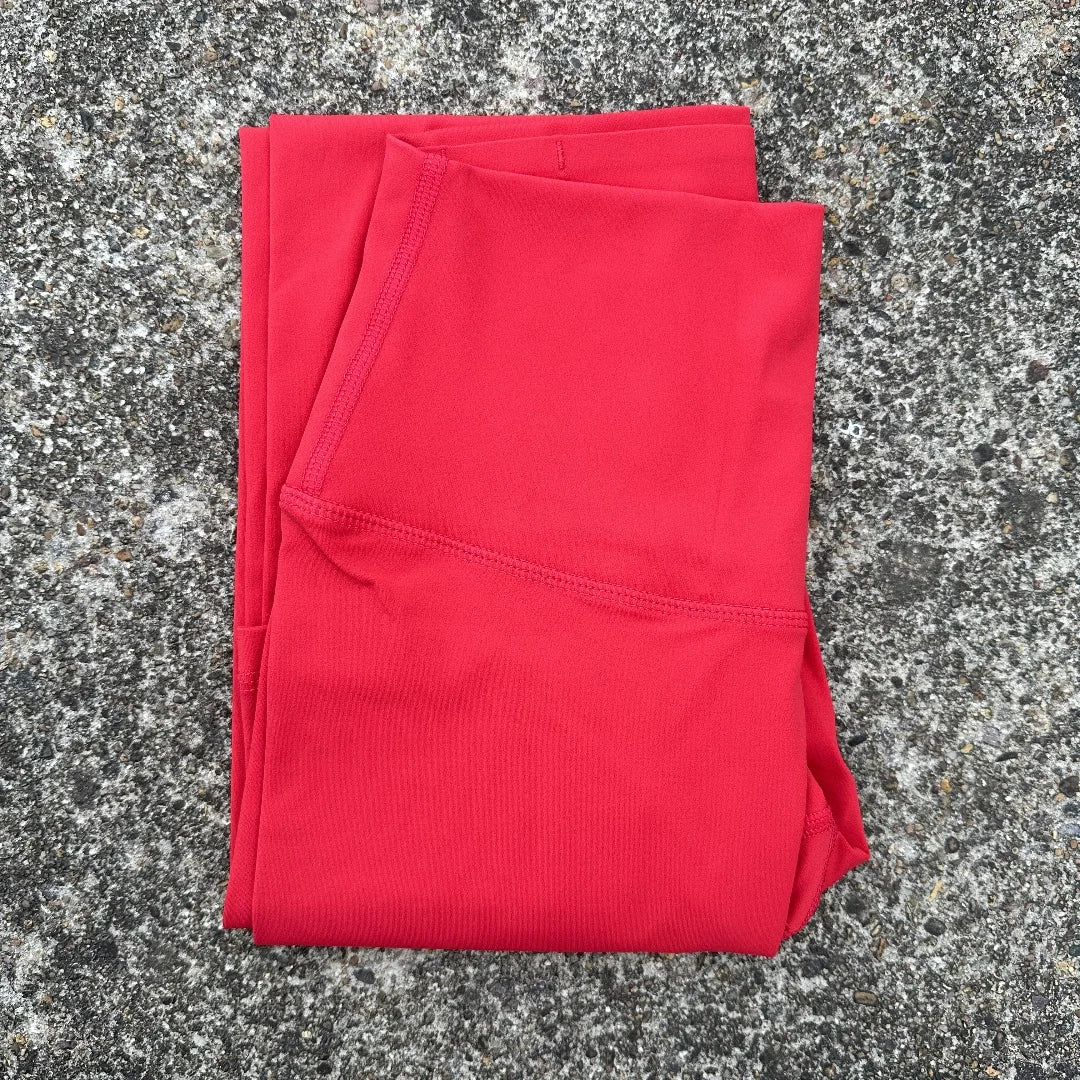 Women’s High-Waist Yoga Leggings – Solid Color Pocket Sports Cropped Pants