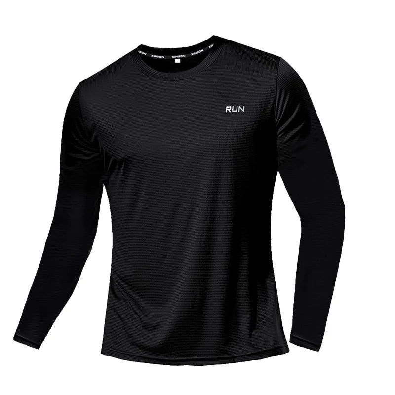 Men’s Black Sport Gym T-Shirt – Quick-Dry Oversized Fitness & Running Top
