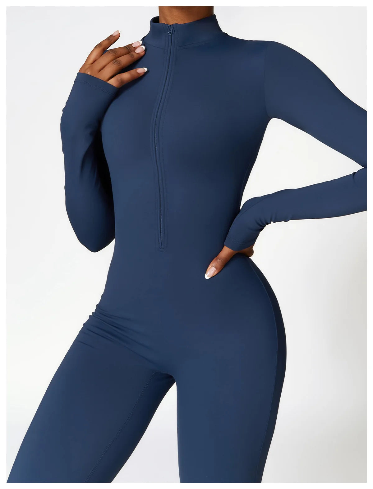 Women’s Winter Plush Yoga Jumpsuit – Fleece-Lined One-Piece Fitness Tracksuit