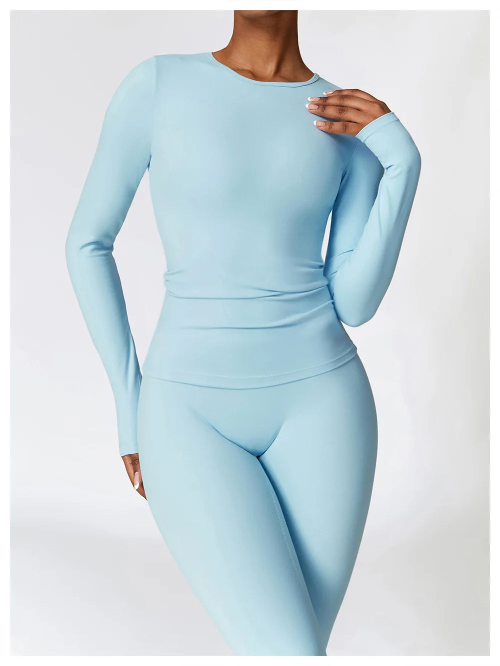 Women’s Long Sleeve Yoga & Fitness Top – Winter Sports Shirt