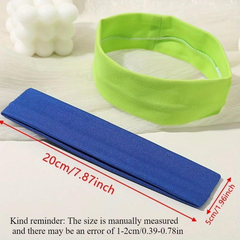 Elastic Knitted Hair Bands – Solid Color Sports & Fashion Headbands for Women