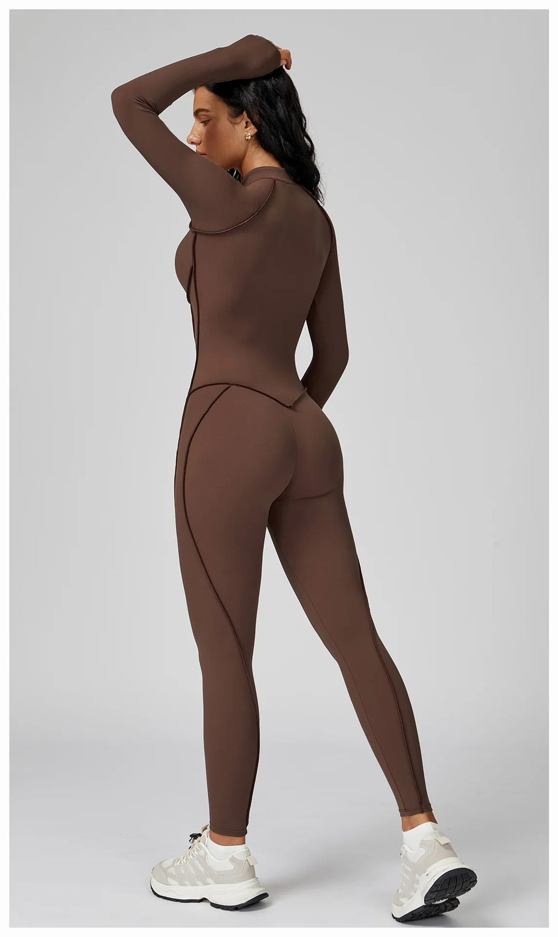Women’s Long Sleeve Yoga Bodysuit – One-Piece Gym & Fitness Jumpsuit