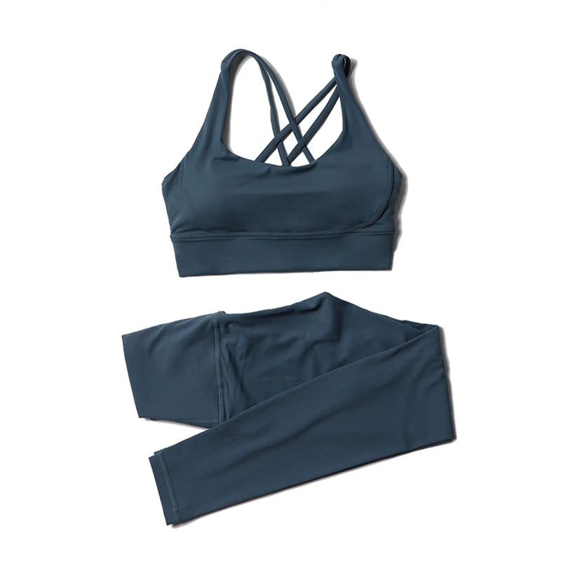 Women’s 2-Piece Yoga & Fitness Set – Sports Bra & Leggings