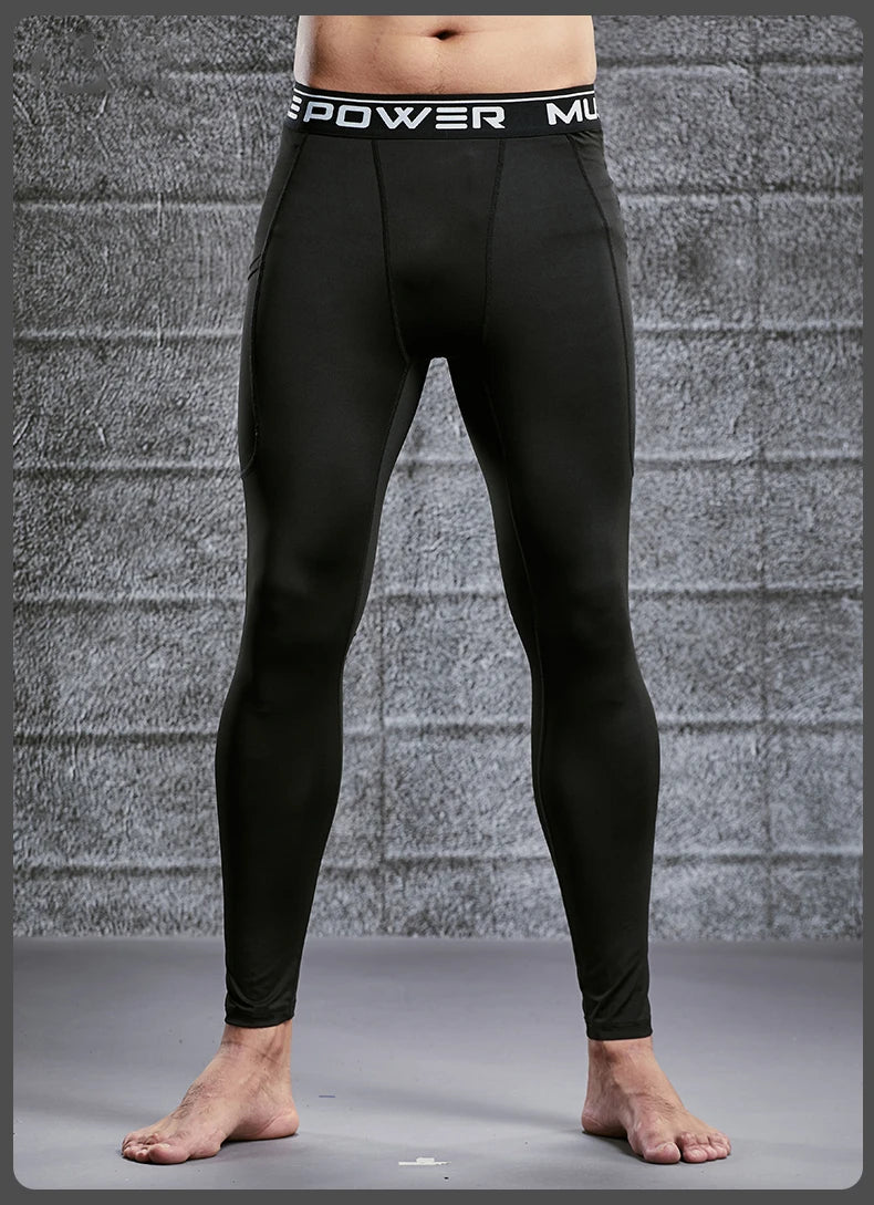 Men’s Compression Sport Pants – Tight Fitness Running & Gym Leggings