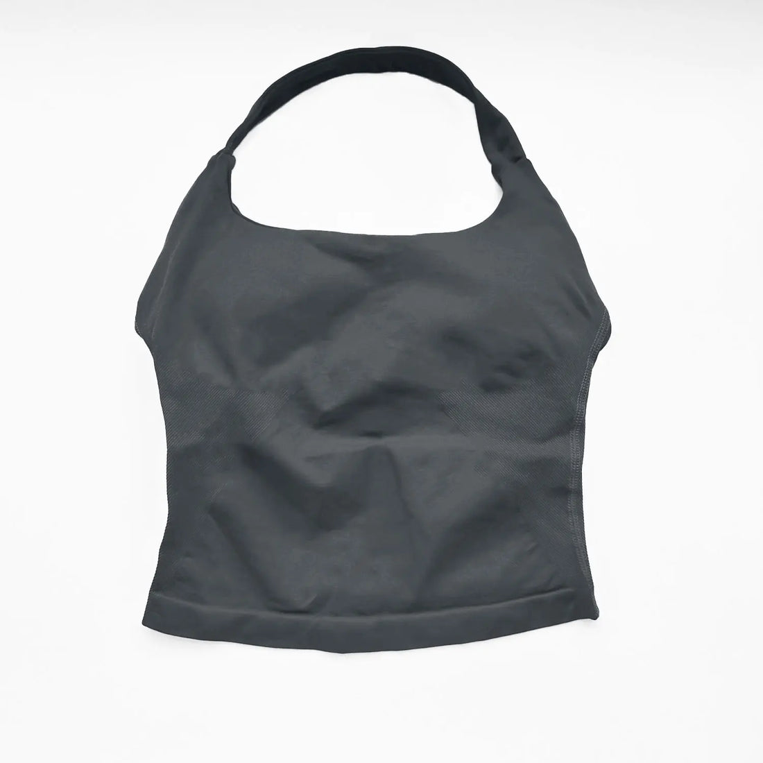 Women’s Gym Halter Top – Longline Strappy Padded Sports Tank