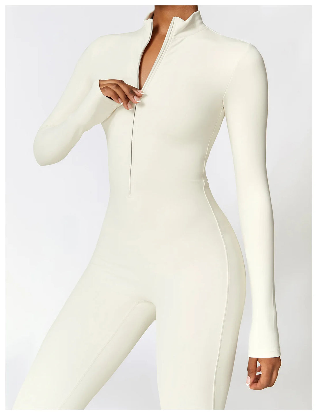 Women’s Winter Plush Yoga Jumpsuit – Fleece-Lined One-Piece Fitness Tracksuit