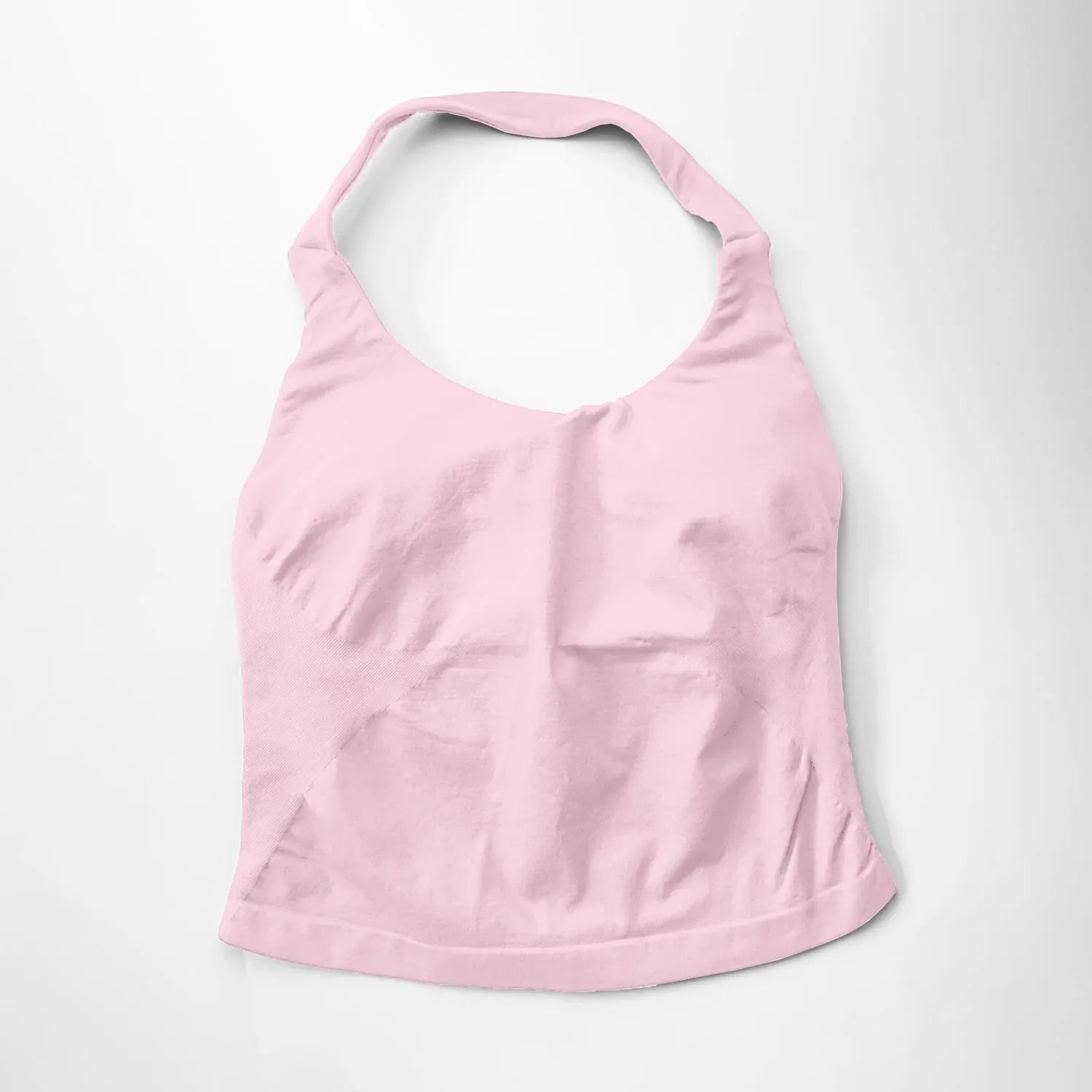 Women’s Gym Halter Top – Longline Strappy Padded Sports Tank