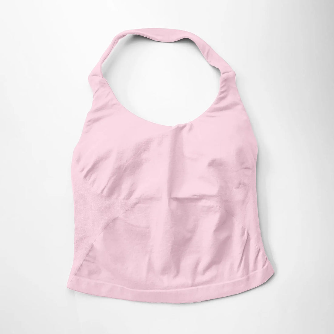 Women’s Gym Halter Top – Longline Strappy Padded Sports Tank