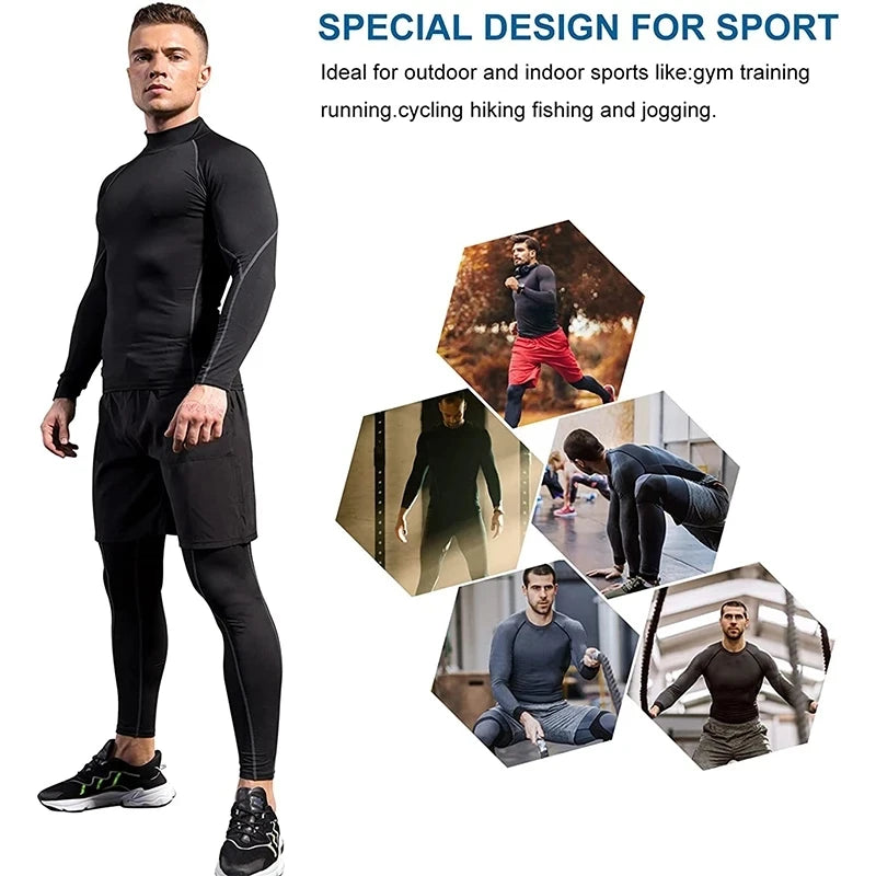 Men’s Long Sleeve Compression T-Shirt – Bodybuilding & Gym Rashguard